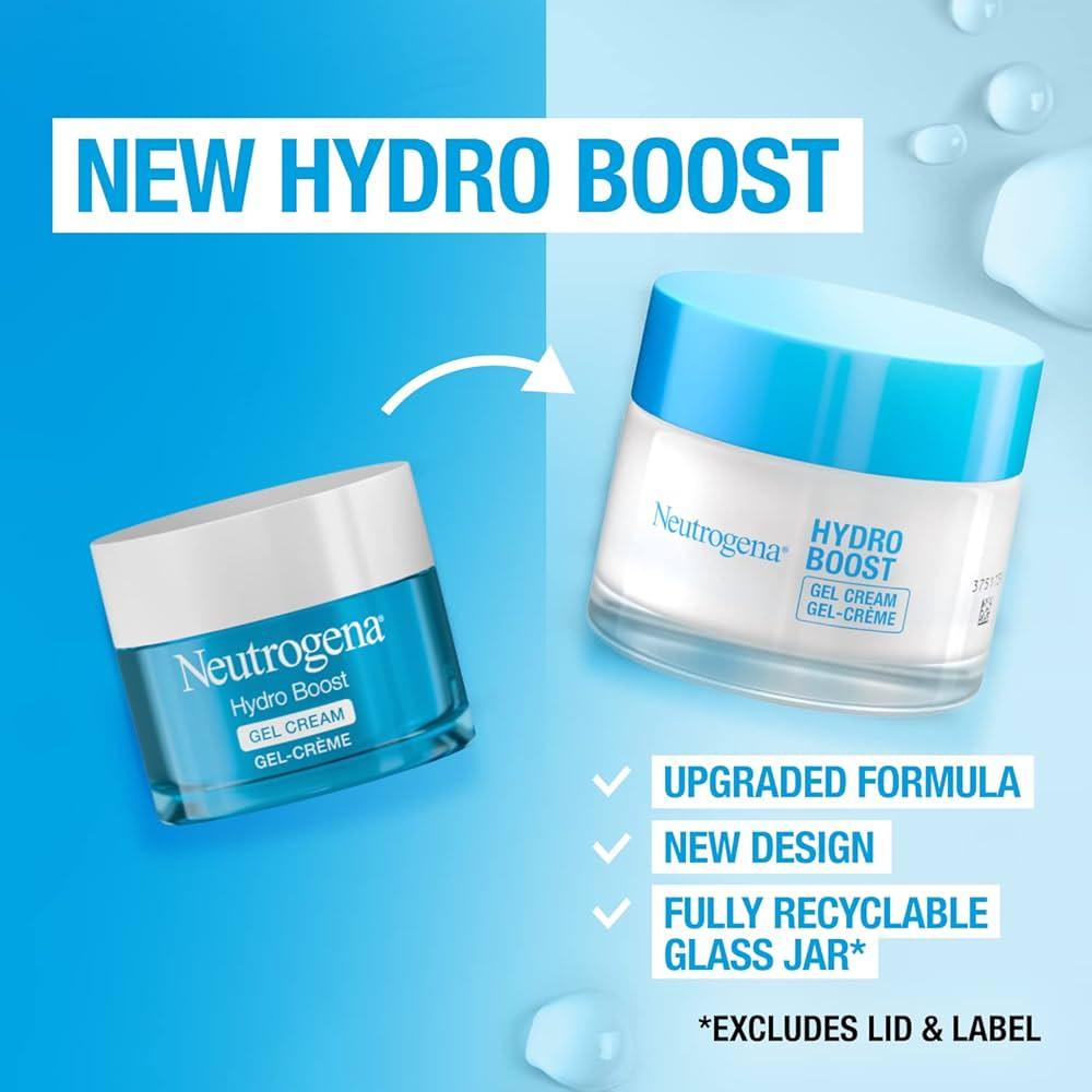 1) Crema hidratante Neutrogena Hydro Boost: Esta crema ofrece una hidratación intensa y duradera gracias a su fórmula con ácido hialurónico, ideal para todo tipo de piel sin dejar sensación grasa