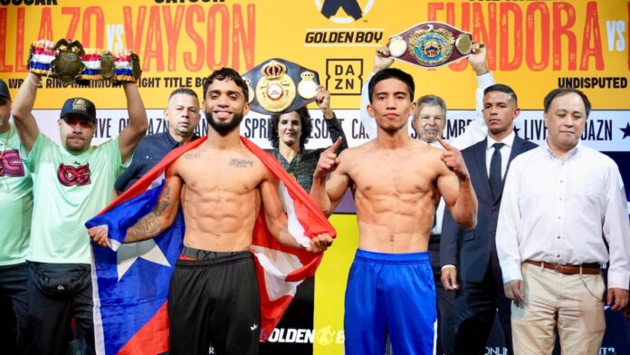 El púgil boricua expondrá sus títulos de la OMB y de la AMB ante el filipino Jayson Vayson este sábado en California